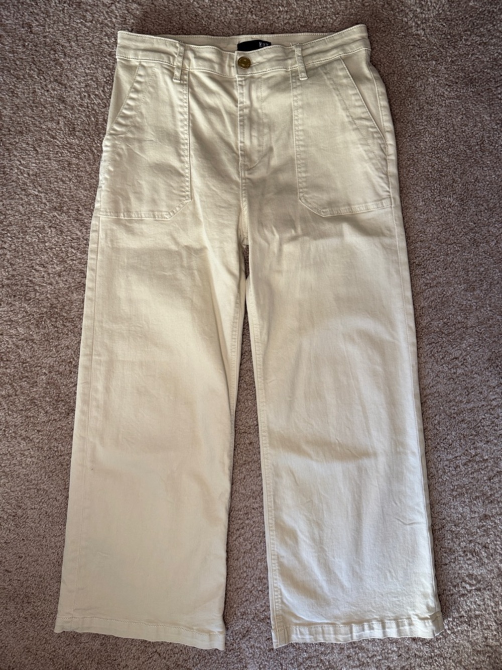 Kut from the Kloth Cream/Tan Mid-Rise Pants